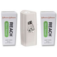 J&J REACH DENTAL FLOSS - PROFESSIONAL SIZE - Dental Floss, Mint Waxed, 200 yds + 1 Dispenser